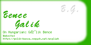 bence galik business card